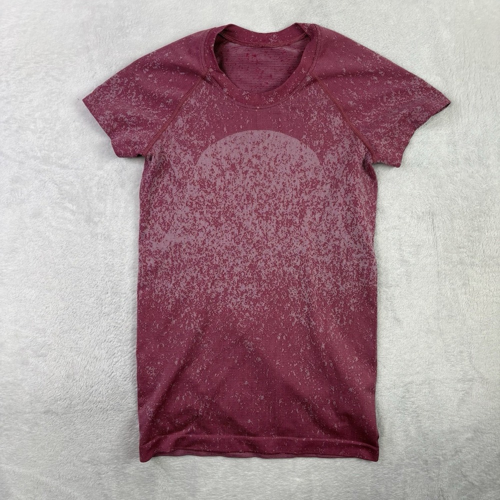 Lululemon You Race You Red Activewear Athletic Shirt Women's Size 1